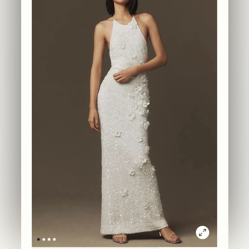 Helsi Brice Halter Sequin Column Maxi Dress